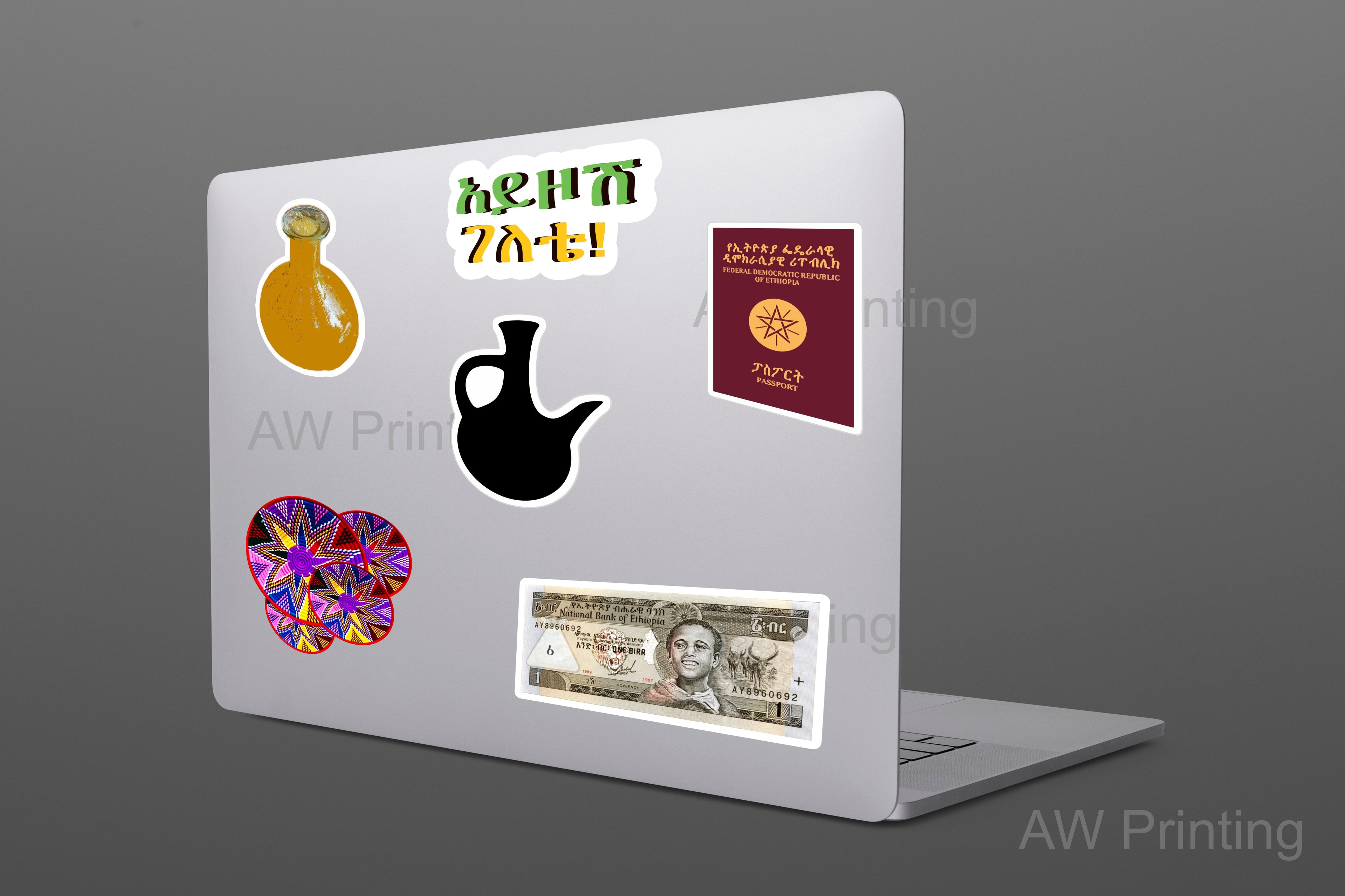 Stickers For Laptop Ethiopian theme