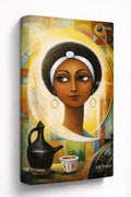 Ethiopian Woman Elegant Portrait Canvas Print