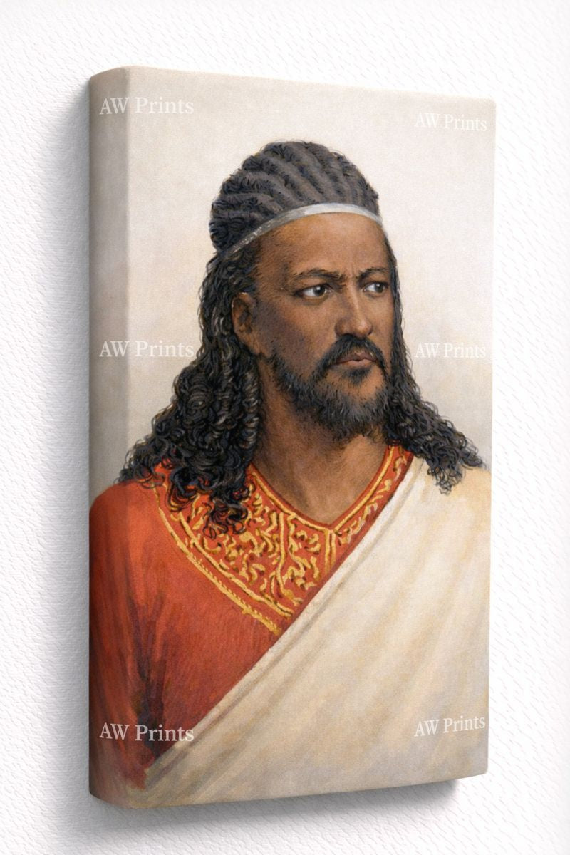 Portrait of Emperor Tewodros II  Canvas Print