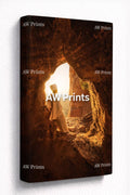 Ethiopian Priest in the Cave entrance Canvas Print
