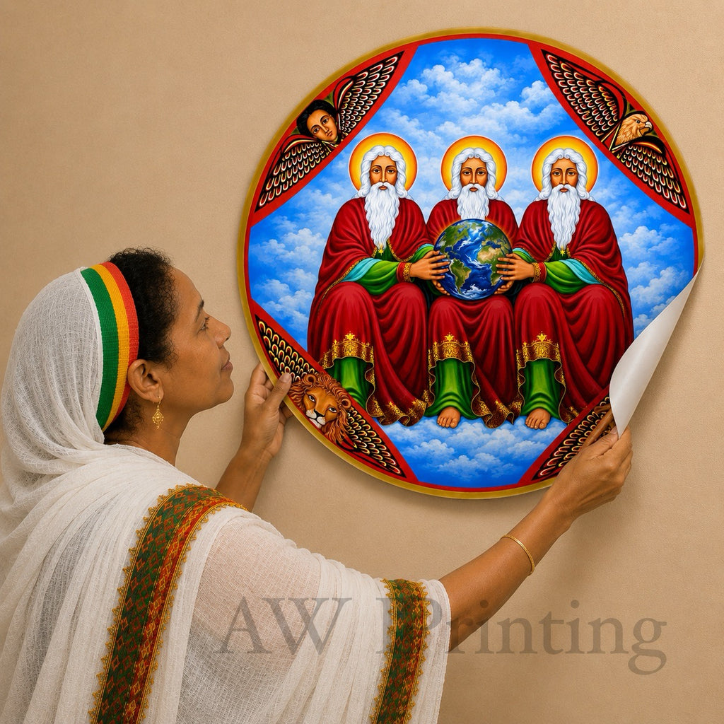 Adhesive Ethiopian ስዕለ አድኖ Poster