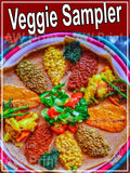 Veggie Sampler Vinyl Decal Window Sticker for Ethiopian Restaurant and Food Truck  (24" x 18")