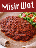 Ethiopian Restaurant Window Poster Misir Wot 18 in x 24in