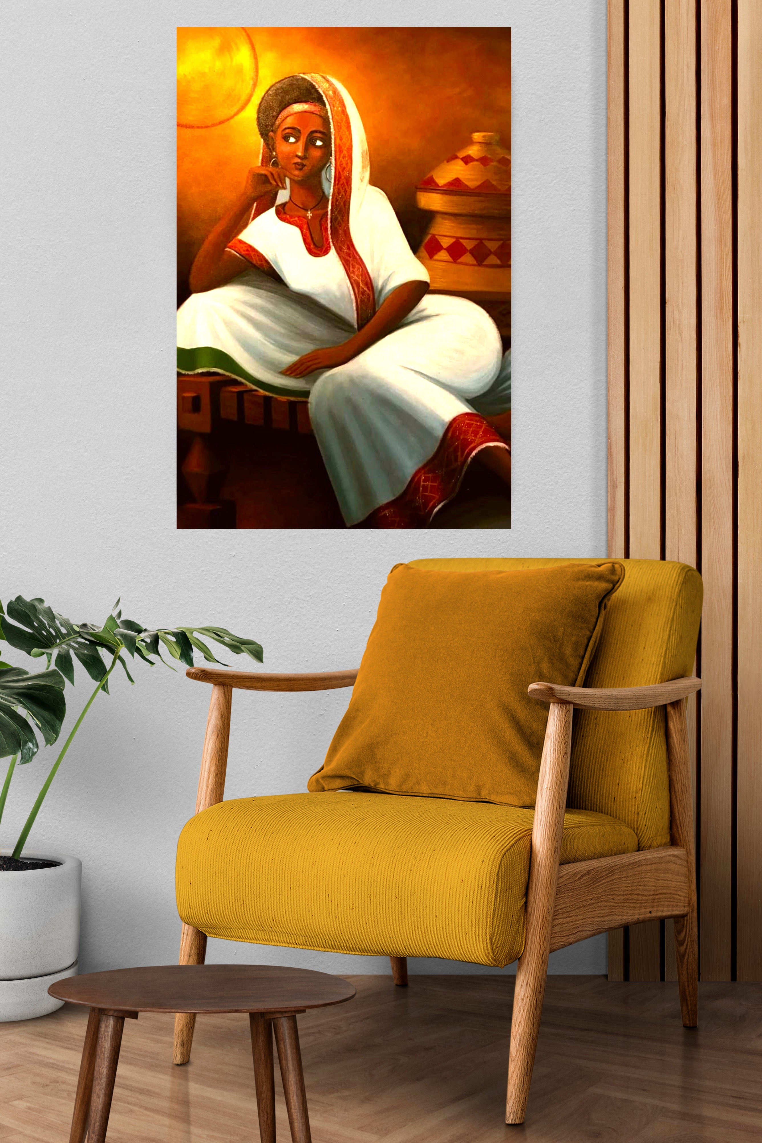 Ethiopia Lady Zemenay 20x30 Canvas