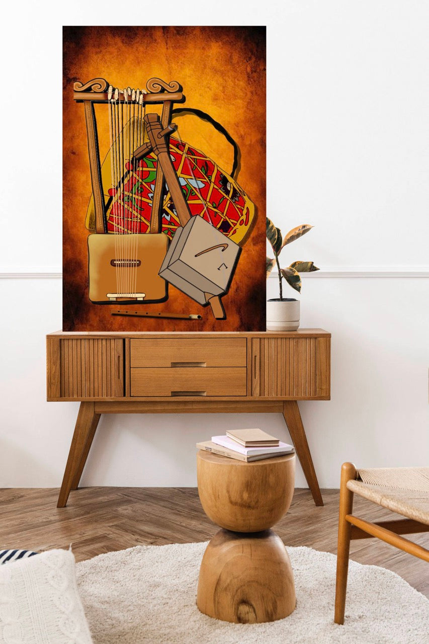 Ethiopian traditional musical instrument 20x30 inch