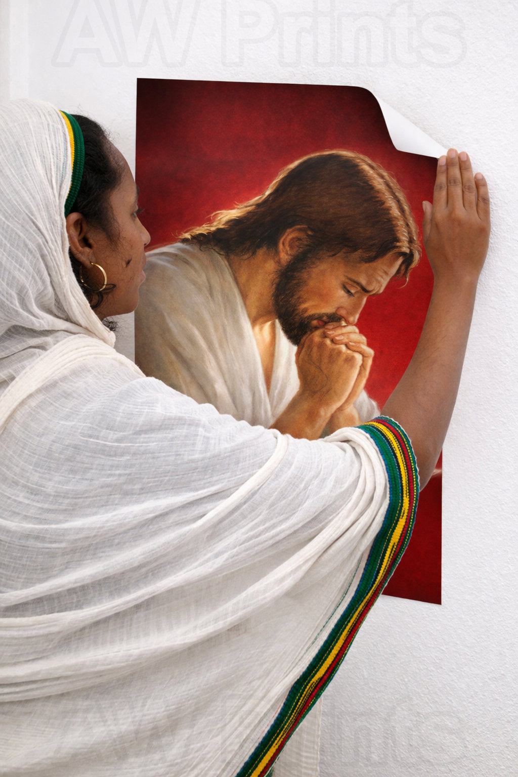 Adhesive Ethiopian ስዕለ አድኖ Poster