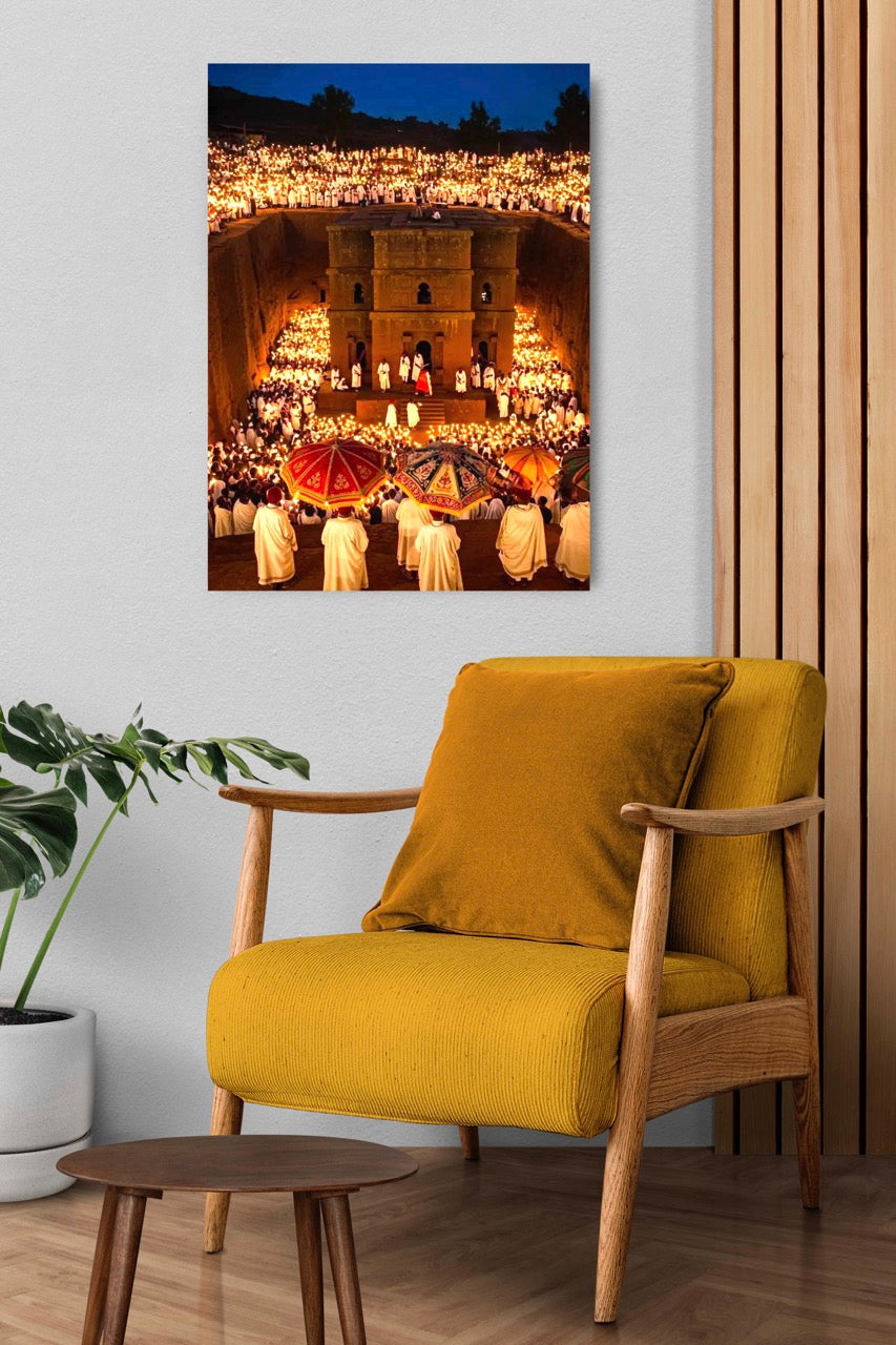Ethiopia Lalibela Church Canvas Art