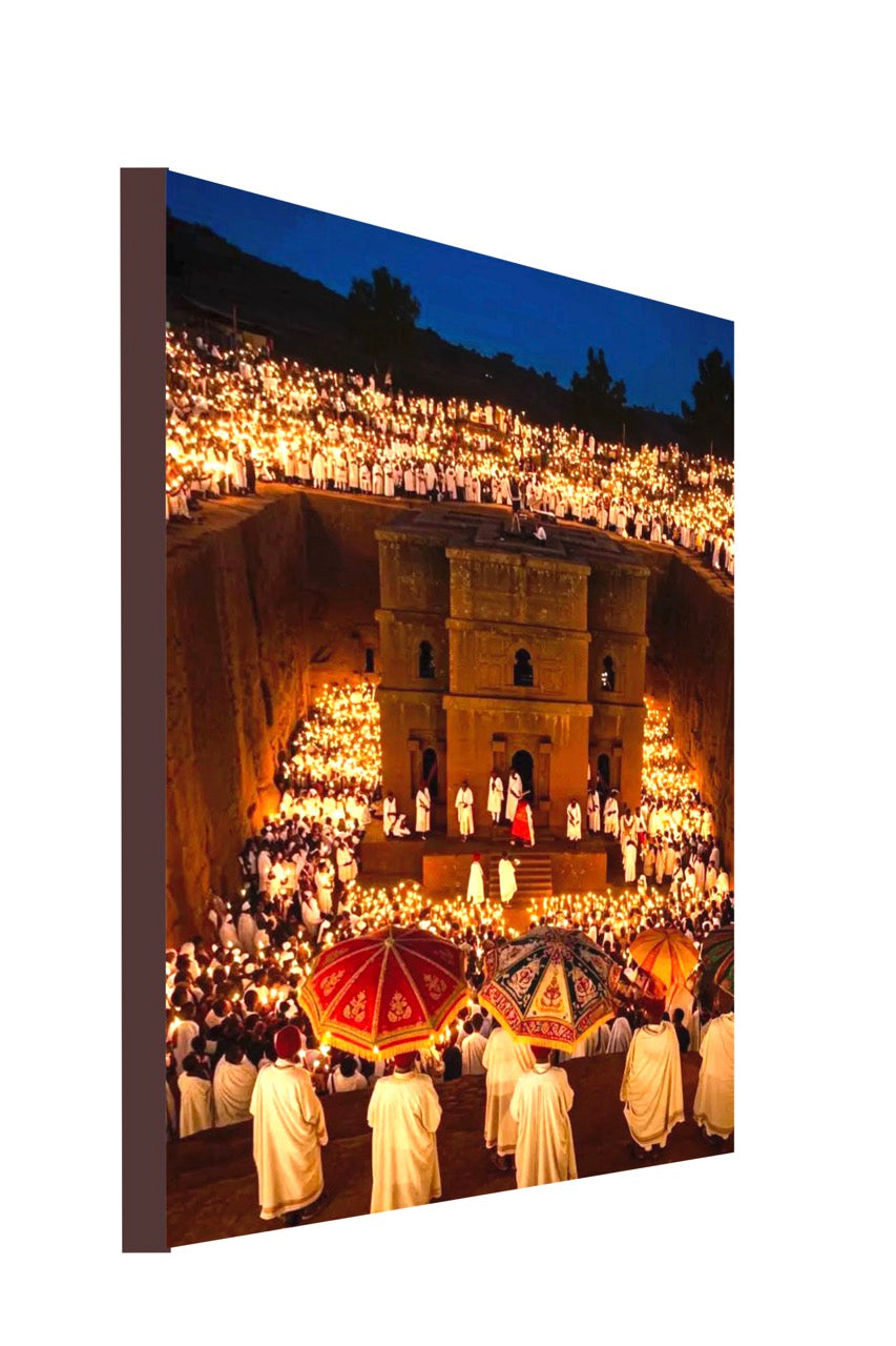 Ethiopia Lalibela Church Canvas Art 20x30