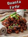 Ethiopian Restaurant Window Poster quanta Firfir 18 in x 24in