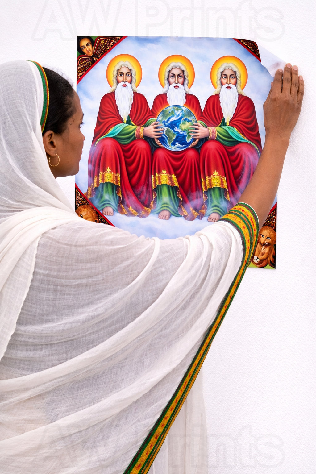 Adhesive Ethiopian ስዕለ አድኖ Poster