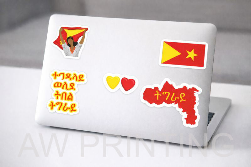 Tigray Theme Stickers for Laptop and Car